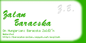 zalan baracska business card